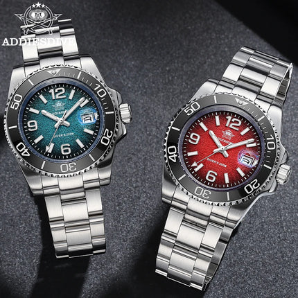 ADDIESDIVE Hot Sale 41mm Men Watch AD2513 200M Waterproof Reloj Hombre BGW9 Super Luminous Reloj Hombre Quartz Watch Reloj