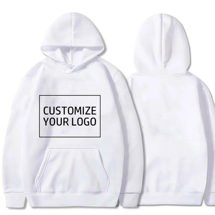 Diy Your Own Design Print Pattern Customize Autumn Long Sleeve Hoodies Solid Color Women Fashion 10 Colors Tops
