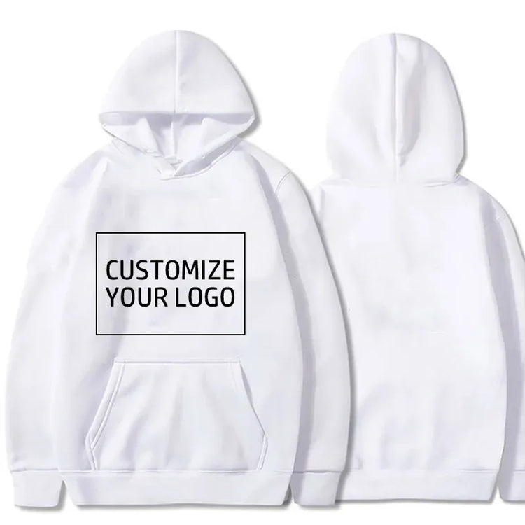 Diy Your Own Design Print Pattern Customize Autumn Long Sleeve Hoodies Solid Color Women Fashion 10 Colors Tops