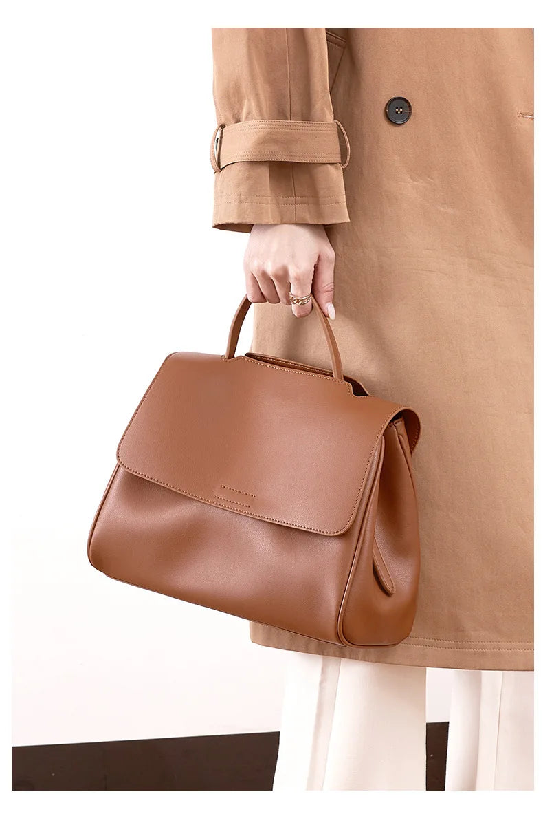 2025 New Soft Leather Tote Bag Women's Spacious Shoulder Crossbody Purse Multiway Underarm Chic Stylish Casual Top Handle Bag