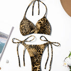 Nuovo Bikini Due Pezzi da Donna Stampato, Sexy e alla Moda, con Laccetti e Collo all'Americana platinumshop