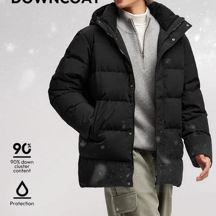 Semir Down Jacket Men 2026 Winter New Hooded Mid-Length Thick Versatile Coat