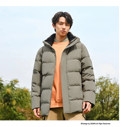 Semir Down Jacket Men 2026 Winter New Hooded Mid-Length Thick Versatile Coat