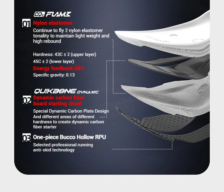361 Degrees FLAME 3.0 Men Women Running Shoes Carbon Plate Racing Rebound Stable Breathable Wear-resistant Sneakers 672412207 PlatiNum