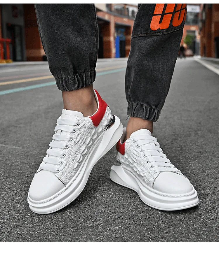 Leather Shoes Men's Skateboard Cricket for Men Sports Running Sneakers Male Luxury Designer Flats Platform