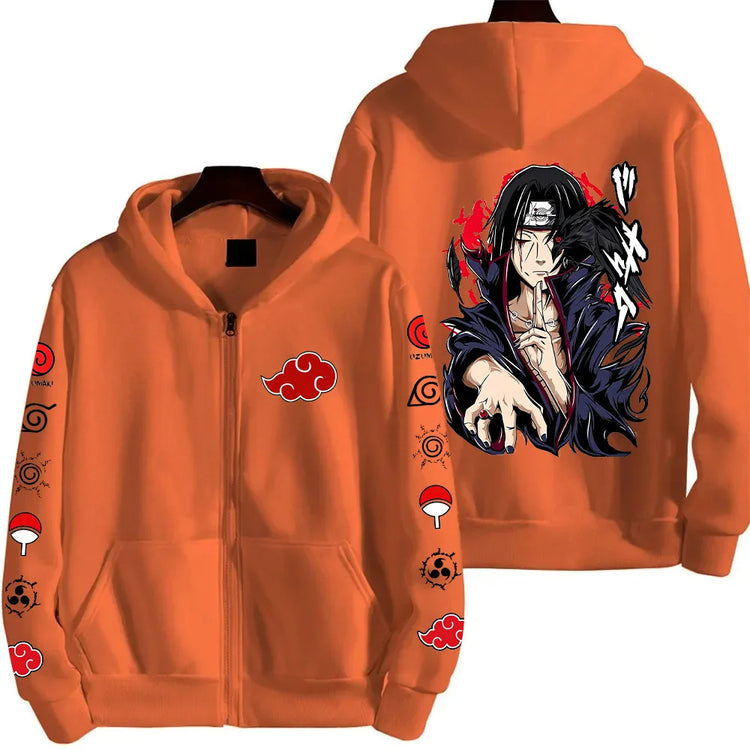 Uchiha Itachi Naruto Nikkan 2026 New Fashionable Harajuku Men's Trendy Casual Sweatshirt Men's Couple Style Coat