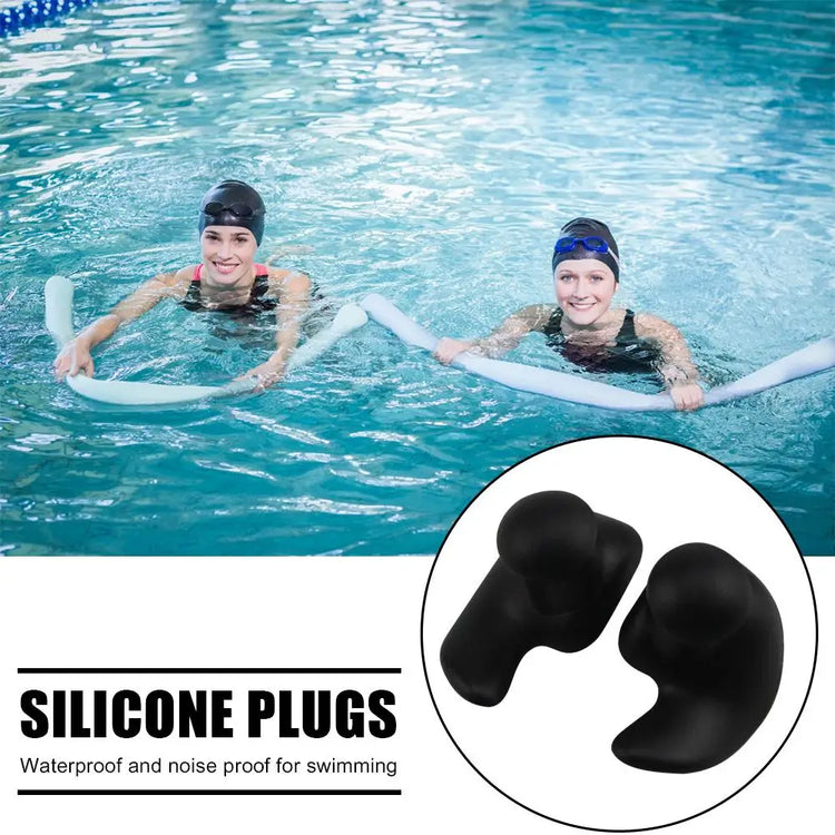 1 paio di tappi per le orecchie morbidi impermeabili Tappi per le orecchie portatili in silicone Acc