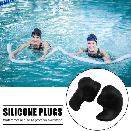 1 paio di tappi per le orecchie morbidi impermeabili Tappi per le orecchie portatili in silicone Accessori per il nuoto Tappi per le orecchie durevoli Texture delicata classica