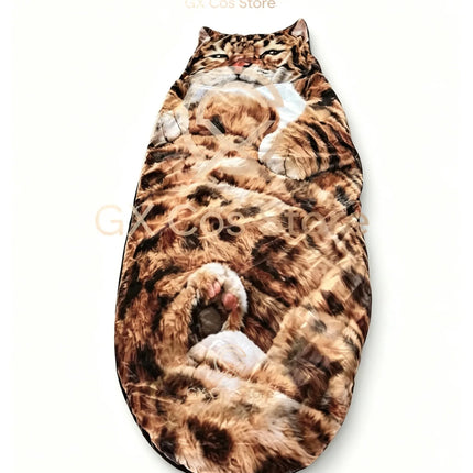 Giant Animal Sleeping Bag Comfortable Soft Warm Plush Bag Washable Cute Cat Envelope Sleeping Bag for Adults Winter Outdoor Use