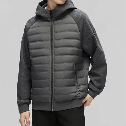 Men's Stylish Hooded Down Jacket 90% Goose Down Short Youth Coat High Quality Fashion Autumn Winter Regular Fit