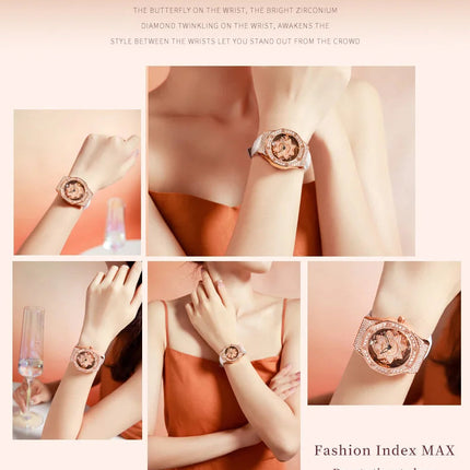 OLEVS 9996 Orologio Elegante di Lusso da Donna, Orologio al Quarzo Scheletrato, Impermeabile, con Quadrante Luminoso e Diamanti, Regalo Originale platinumshop