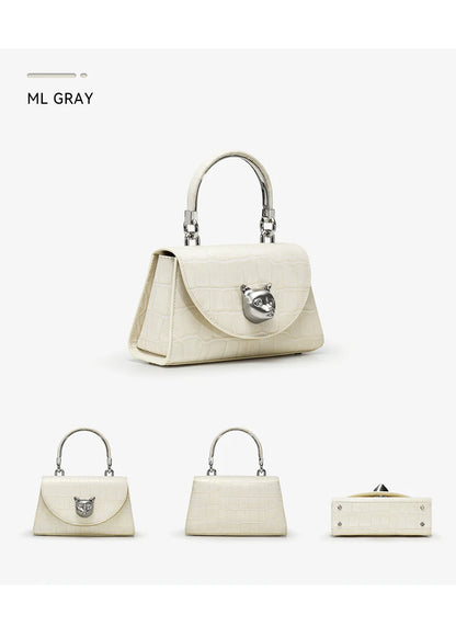 BAFELLI 2025 NUOVA BORSA DA DONNA DESIGNER ORIGINALE MARCA DI LUSSO CAT CASUAL STYLE TREND BORSA BORSA IN PELLE CROCODILE