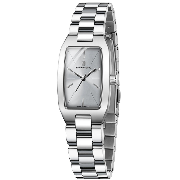 SAPPHEROLuxury Orologio da donna Cinturino in acciaio inossidabile Orologio impermeabile Quadrante ultrasottile Orologio da donna semplice alla moda Orologio accurato platinumshop
