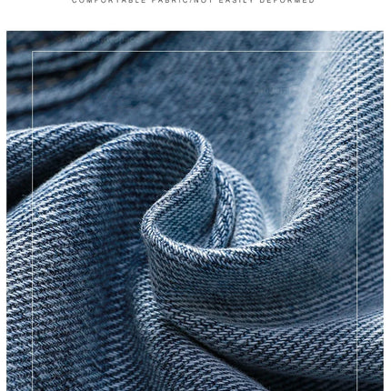 Pantaloncini di jeans alla moda retrò estivi per uomo Jeans corti multitasche larghi con gamba dritta con elastico in vita e coulisse da uomo