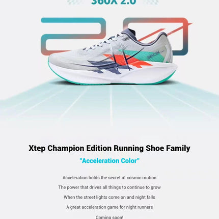 Xtep 360X 2.0 Professional Marathon Running Shoes For Men Racing Carbon Plate Shock Absorbent Sports Training Shoes 975219110035 PlatiNum