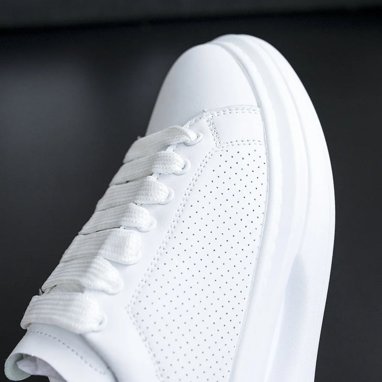New autumn white shoes, men's sports shoes, couple's casual shoes, thick-soled sneakers, tennis shoes, women's running shoes