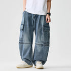 Pantaloni in denim Pantaloni casual alla moda stile americano da uomo Pantaloni larghi da uomo Hip Hop Jeans oversize Pantaloni in vita elastica da uomo