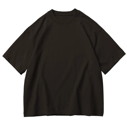 11.29oz 320Grams Heavy Cotton Weight Oversized Loose Men T-shirt Solid Color Drop Shoulder Short Sleeve High Quality PlatiNum