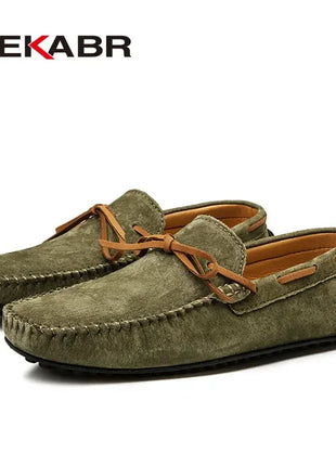 Dekbr Casual uomo scarpe in vera pelle estate traspirante verde mocassini da uomo scarpe in pelle Sapato Masculino Zapatos Hombre