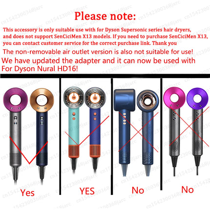 Upgraded Adapter Hair Dryer Automatic Curling Nozzle For Dyson Supersonic HD16 Nural Hair Dryer Accessories Cylinder Comb Nozzle