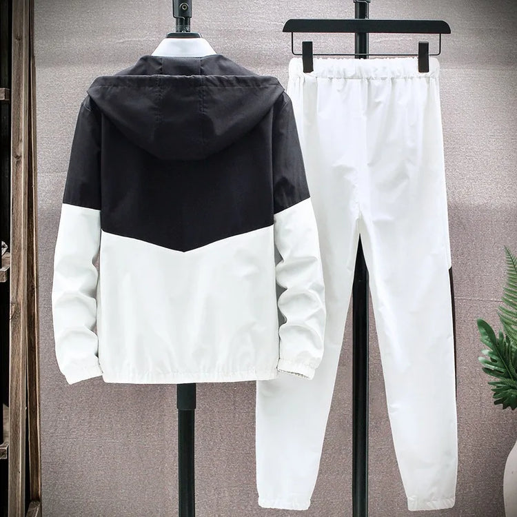 M-6XL-New-Men's-Sportswear-Set-from-Japan-South-Korea-Autumn-Casual-Wear-Men's-Hooded-Jacket-Leg-Tied-Pants-Trendy-Casual-Suit