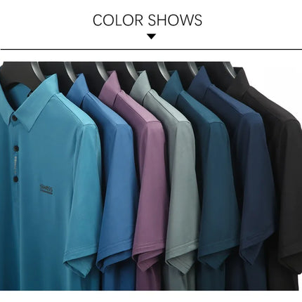 BROWON 2025 Summer 2025 Trends Polo Shirt Men's Short Sleeve Wrinkle-Resistant Turn-Down Collar Slim Cool Business Tee Shirt Homme
