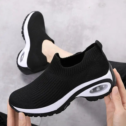 Nuove Scarpe Sportive Casual da Donna Estate 2024, Sneakers con Zeppa e Piattaforma, Scarpe Vulcanizzate Traspiranti per Signore
