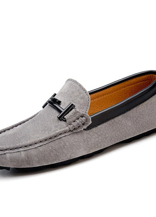 Estate nuovi mocassini in pelle scamosciata comodi appartamenti scarpe Casual da uomo traspirante Slip-On scarpe da guida in morbida pelle mocassini 2022
