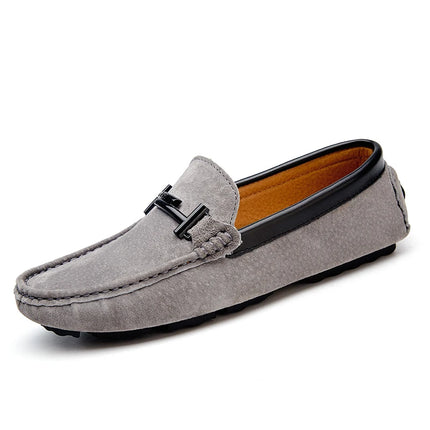 Estate nuovi mocassini in pelle scamosciata comodi appartamenti scarpe Casual da uomo traspirante Slip-On scarpe da guida in morbida pelle mocassini 2022
