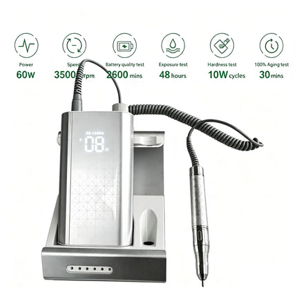 Brushless Nail Drill Professional Acrylic Gel Remover 35k RPM Nail Polish Machine Pedicure Polishing Tools