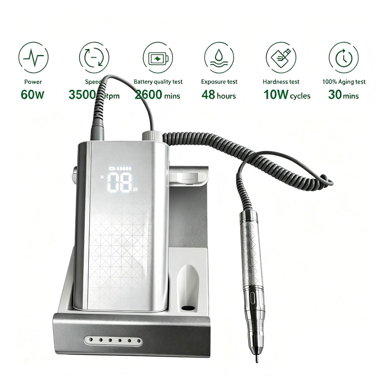 Brushless Nail Drill Professional Acrylic Gel Remover 35k RPM Nail Polish Machine Pedicure Polishing Tools