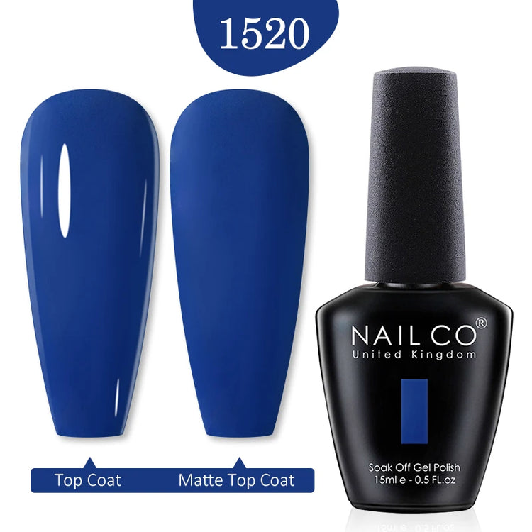 NAILCO 15ml Green Blue Series UV Nail Gel Polish Blue Colors UV&LED Gel Varnish Red Soak Off Semi Permanent LED Nail Gel Varnish