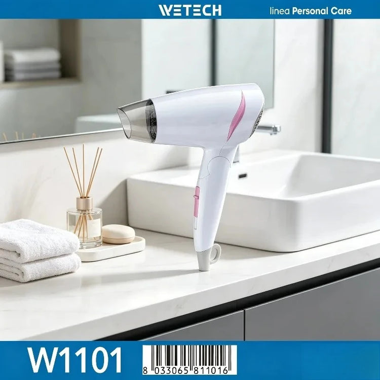 1600W Dual Voltage Hair Dryer Foldable Design 100-240V Portable Travel Hairdryer Hot Cold Air Styling Tool Hotel Use