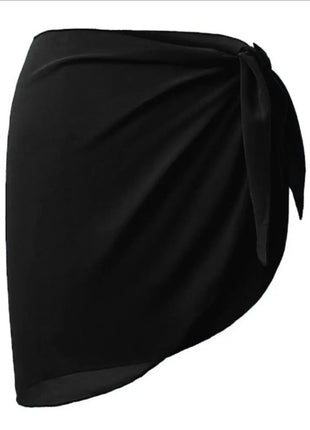 Gonna corta Sarongs corti Copricostume in chiffon Copricostume Sciarpa Copricapo corto da spiaggia Avvolgente trasparente da donna platinumshop