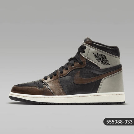 Scarpe da basket alte Nike AIR JORDAN 1 autentiche da uomo 555088-033 platinumshop