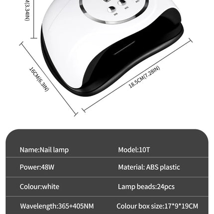 LIMEGIRL Professional Nail UV Lamp Manicure Nail Dryer Lamp LED for UV Gel Polish Drying LED UV Gel Nail Machine Smart Sensor USB Plug