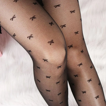 Calzamaglia da donna Sexy Plus Size calze di seta a pois piccole calze sottili Vintage finte calze da tatuaggio collant calzetteria femminile