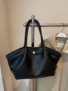Nuove Borse a Spalla di Lusso 2026 con Motivo Lychee, in Pelle PU Tinta Unita, Borse da Donna di Grande Capacità, Borsa Tote da Viaggio