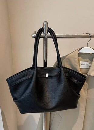Nuove Borse a Spalla di Lusso 2026 con Motivo Lychee, in Pelle PU Tinta Unita, Borse da Donna di Grande Capacità, Borsa Tote da Viaggio
