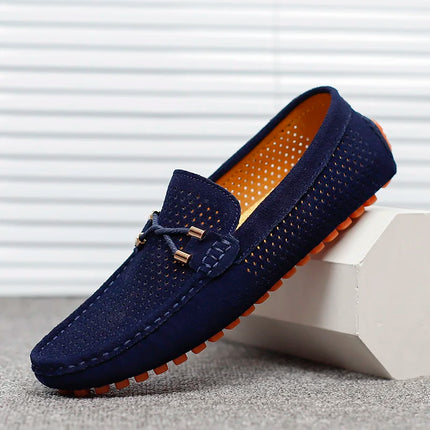 Scarpe Casual da Uomo Estate 2026, Mocassini di Lusso in Vera Pelle, Traspiranti e Comodi per la Guida