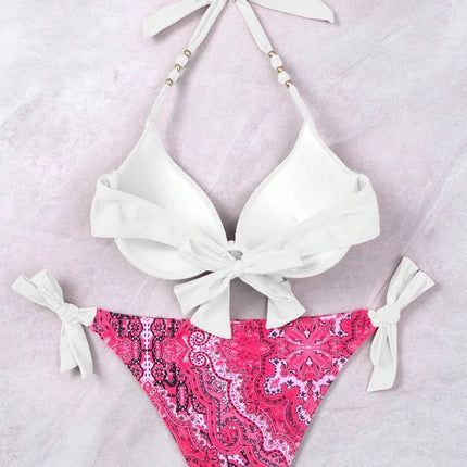 Sexy Push Up Bikini 2024 Costume da bagno donna Due pezzi Costumi da bagno Perizoma femminile Bikini Set Nuoto per costumi da bagno Biquini brasiliano platinumshop