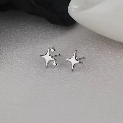 Ventfille 925 Sterling Silver Star Earring for Women Girl Simple Tassels Chain Fashion Office Jewelry Gift Dropshipping PlatiNum