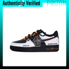 Nike Air Force 1 Cushioning, Wear Resistant Low top Skateboard Shoes Unisex Black White CW2288-001(Team1375-)