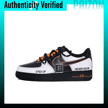 Nike Air Force 1 Cushioning, Wear Resistant Low top Skateboard Shoes Unisex Black White CW2288-001(Team1375-)