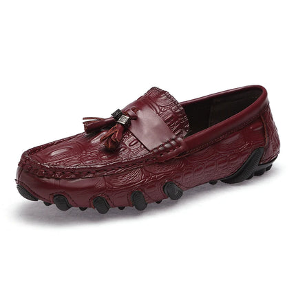 Mocassini da uomo di marca di lusso 2023 scarpe Casual in vera pelle mocassini con motivo a coccodrillo scarpe da uomo Plus Size 38-47 scarpe da guida