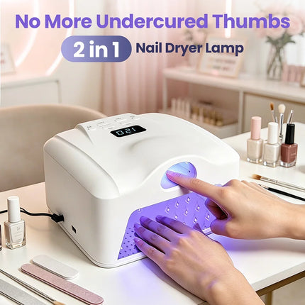 Professional UV LED Nail Lamp Single Thumb Auto Sensor Gel Nail Curing Lamp Fast Drying Nail Dryer for Manicure Pedicure Salon