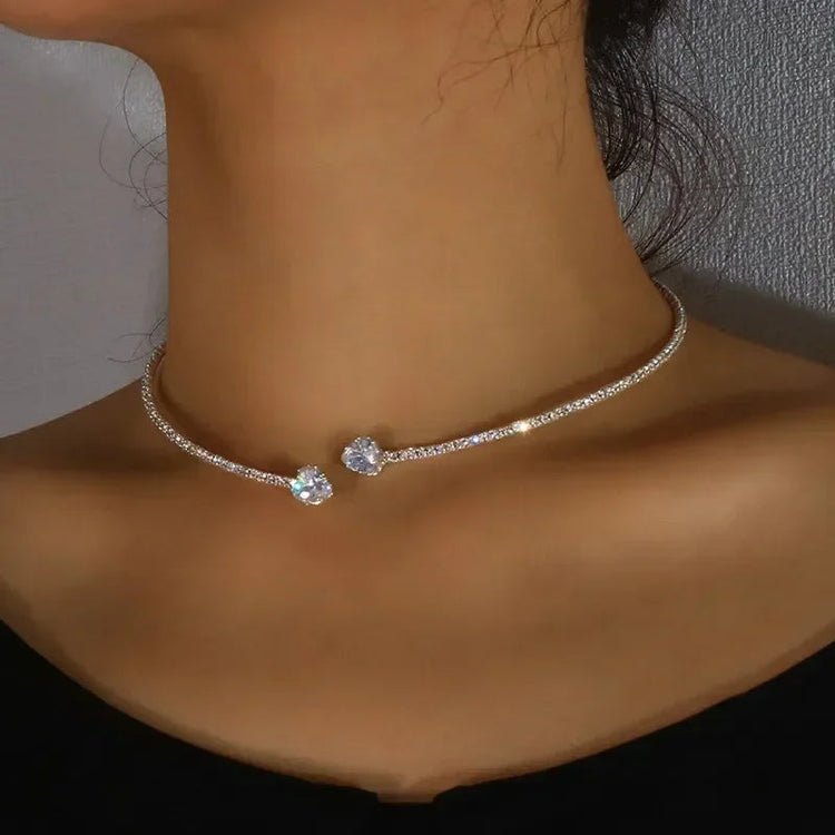 Collana impilabile a tre strati in argento sterling 925 da donna con ciondolo a striscia semplice, gioielli con catena a clavicola ipoallergenica impermeabile PlatiNum