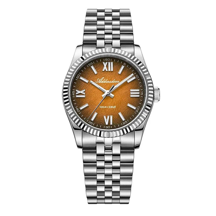 ADDIESDIVE 36mm AD2512 Watch For Men BGW9 Luminous Jubilee Strap 100m Waterproof Sapphire Glass VH31 Movement Quartz Watch Reloj