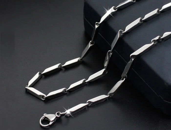 Fashion High-end New Titanium Steel Necklace Melon Chain Stainless Steel Chain Men And Women Fashion Necklace Gift Hot Sale PlatiNum