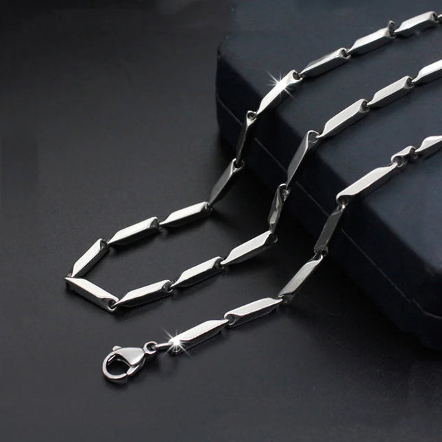 Fashion High-end New Titanium Steel Necklace Melon Chain Stainless Steel Chain Men And Women Fashion Necklace Gift Hot Sale PlatiNum